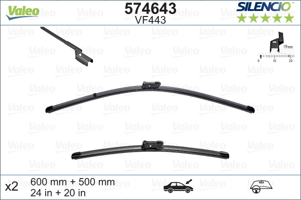 VALEO 574643 SILENCIO FLAT...