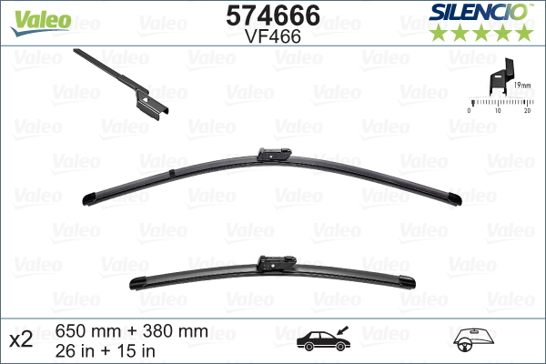 VALEO 574666 SILENCIO FLAT...