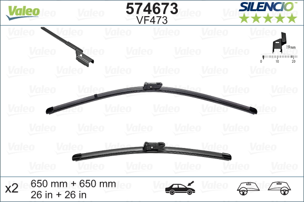 VALEO 574673 SILENCIO FLAT...