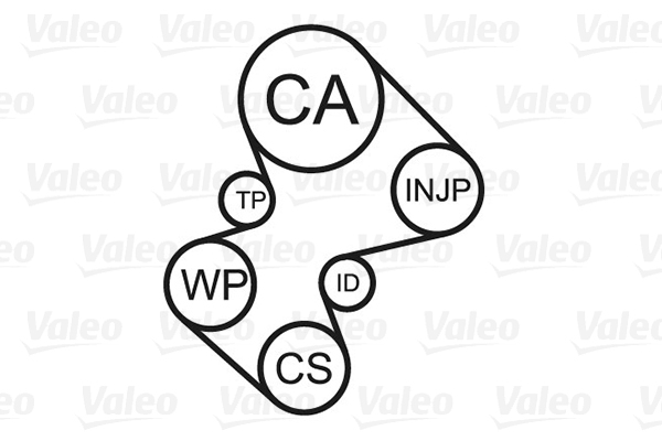 VALEO 614516 Pompa acqua + Kit cinghie dentate