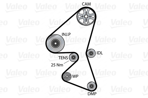 VALEO 614557 Pompa acqua + Kit cinghie dentate