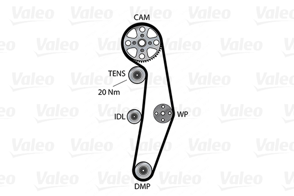 VALEO 614559 Pompa acqua + Kit cinghie dentate