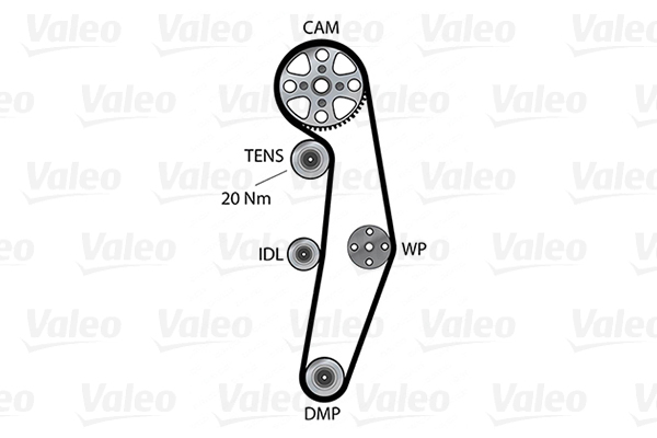 VALEO 614562 Pompa acqua + Kit cinghie dentate