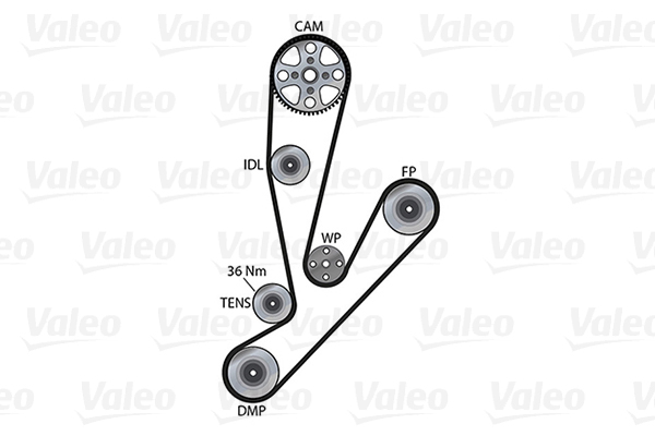 VALEO 614581 Pompa acqua + Kit cinghie dentate