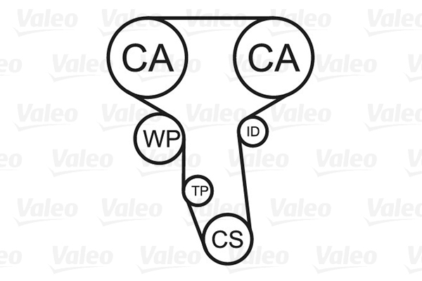 VALEO 614631 Pompa acqua + Kit cinghie dentate