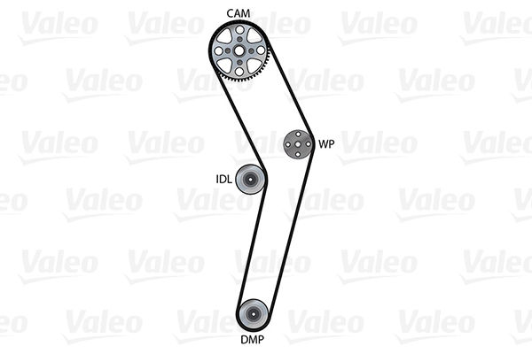 VALEO 614671 Pompa acqua + Kit cinghie dentate