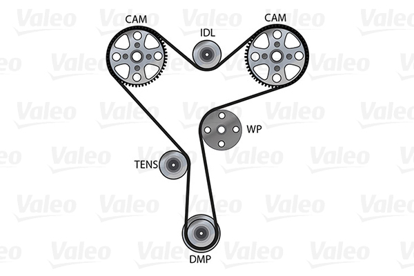 VALEO 614673 Pompa acqua + Kit cinghie dentate