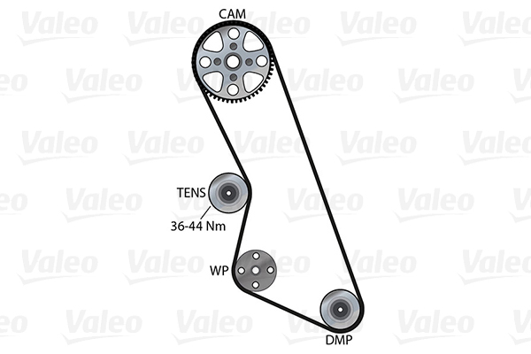 VALEO 614681 Pompa acqua + Kit cinghie dentate