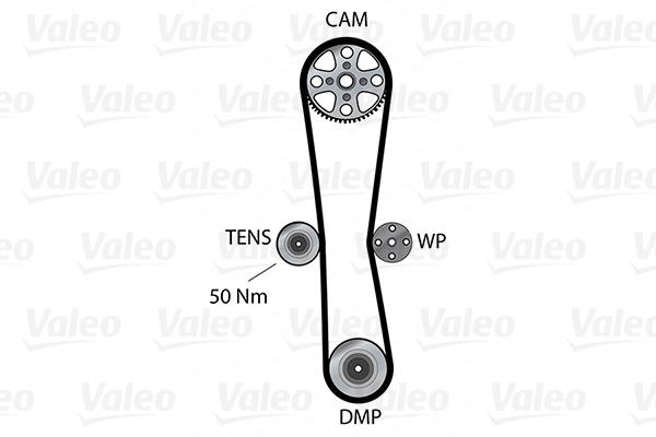 VALEO 614703 Pompa acqua + Kit cinghie dentate