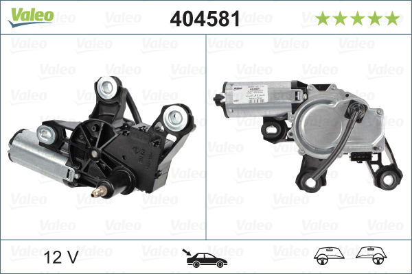 VALEO 404581 törlőmotor hátsó SKODA