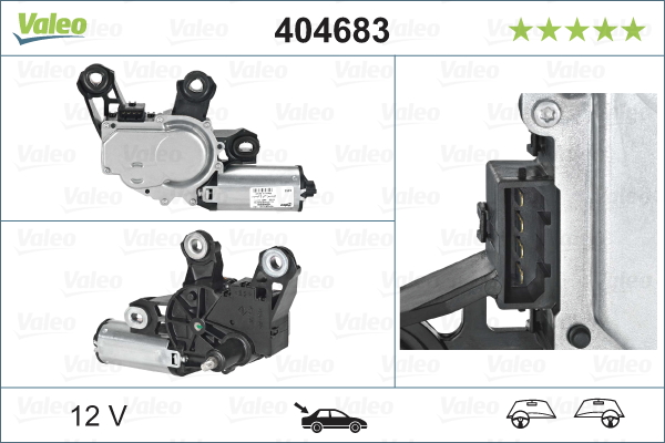 VALEO 404683 törlőmotor hátsó SKODA