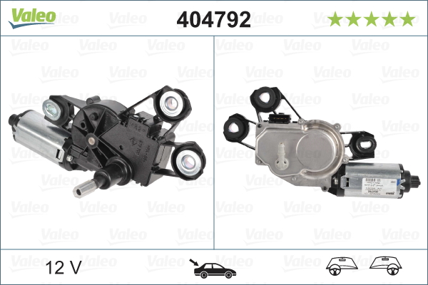 VALEO 404792 törlőmotor hátsó jobb VW
