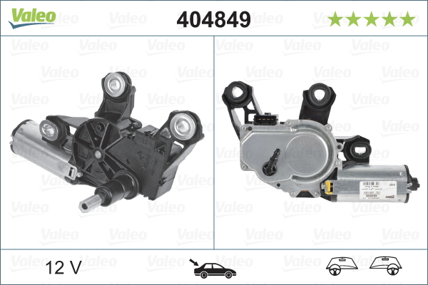 VALEO 404849 törlőmotor hátsó SEAT VW