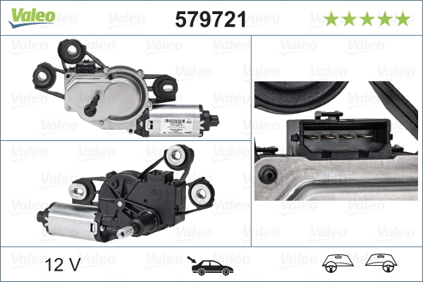 VALEO 579721 törlőmotor hátsó SEAT