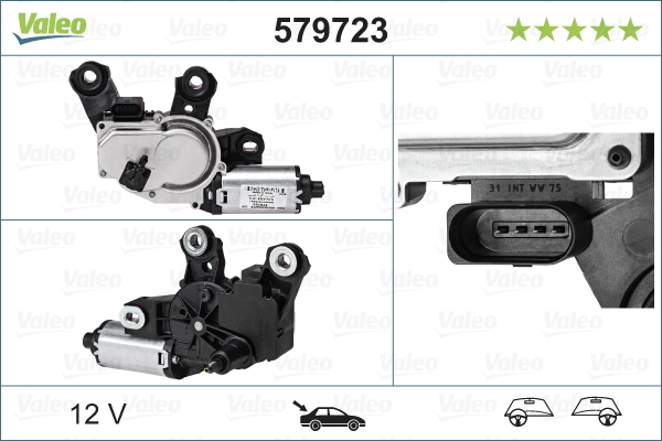 VALEO 579723 törlőmotor hátsó VW