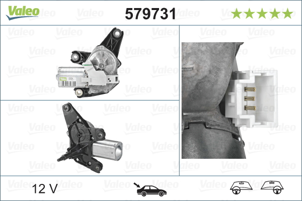 VALEO 579731 törlőmotor hátsó NISSAN OPEL RENAULT VAUXHALL