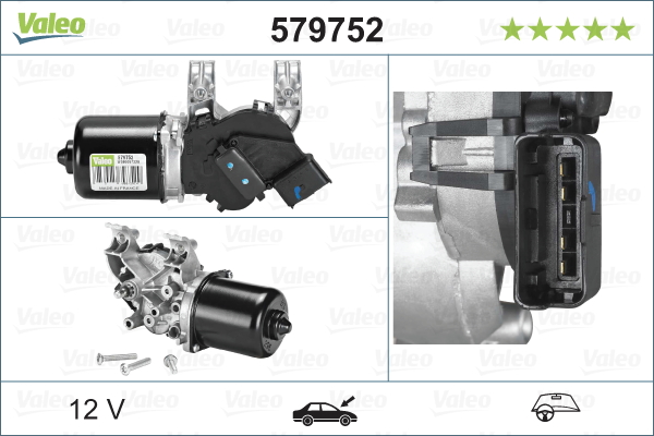 VALEO 579752 törlőmotor elöl CITROËN