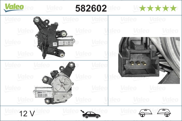 VALEO 582602 törlőmotor hátsó DACIA RENAULT