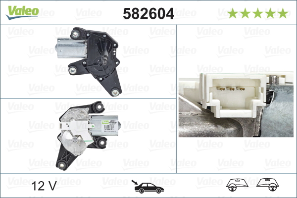 VALEO 582604 törlőmotor hátsó DACIA RENAULT