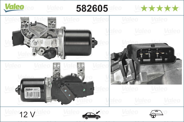 VALEO 582605 törlőmotor elöl RENAULT