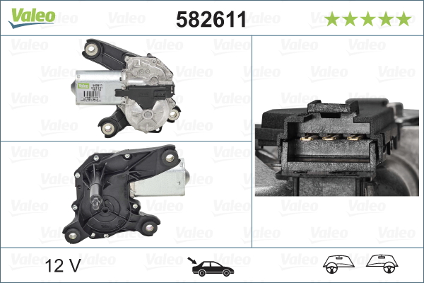 VALEO 582611 törlőmotor hátsó HOLDEN OPEL VAUXHALL