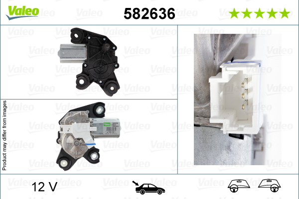 VALEO 582636 törlőmotor hátsó CITROËN OPEL PEUGEOT VAUXHALL