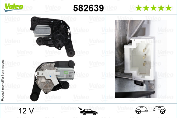 VALEO 582639 törlőmotor hátsó CITROËN