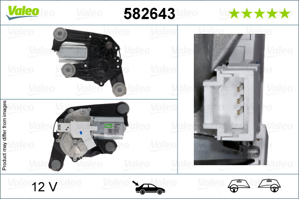 VALEO 582643 törlőmotor hátsó CITROËN