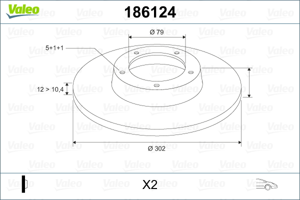 VALEO 186124 Discofreno