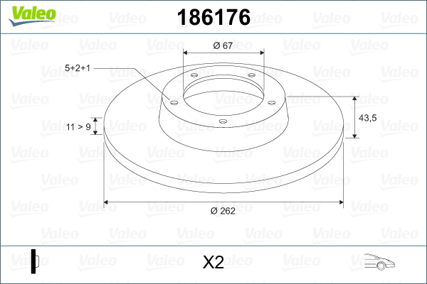 VALEO 186176 Discofreno