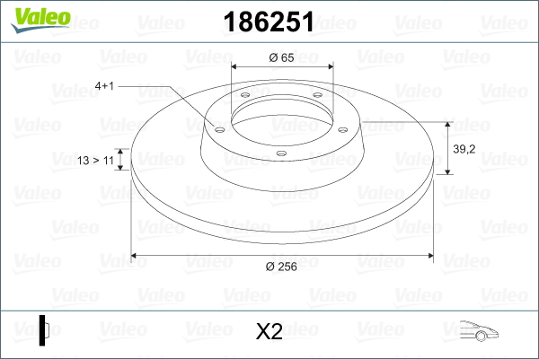 VALEO 186251 Discofreno