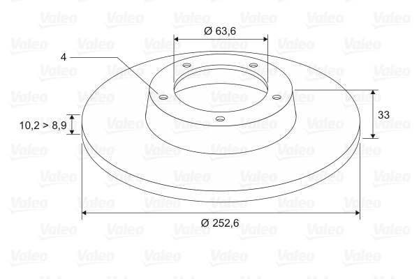 VALEO 186425 Discofreno-Discofreno-Ricambi Euro