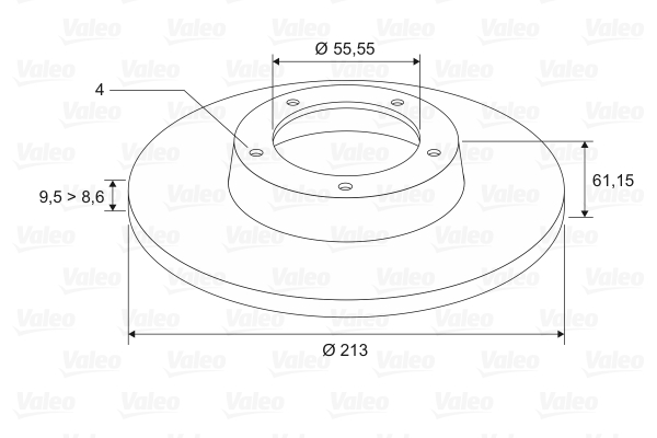 VALEO 186495 Discofreno