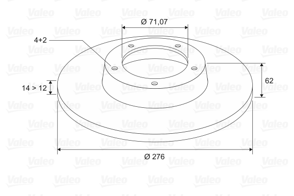 VALEO 186736 Discofreno