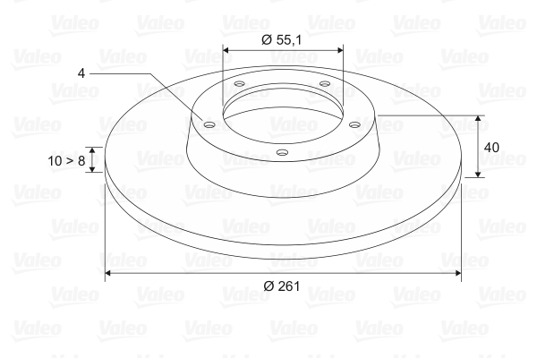 VALEO 197020 Bromsskiva