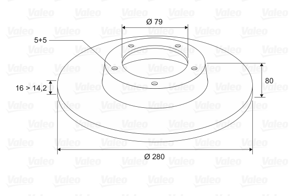 VALEO 197097 Disc frana