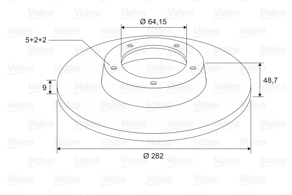 VALEO 197516 Bromsskiva