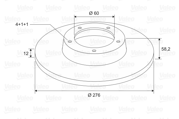 VALEO 197523 Bromsskiva