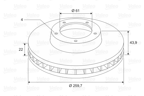 VALEO 197588 Discofreno