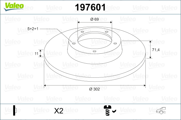 VALEO 197601 Discofreno