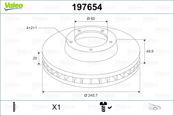 VALEO 197654 Discofreno