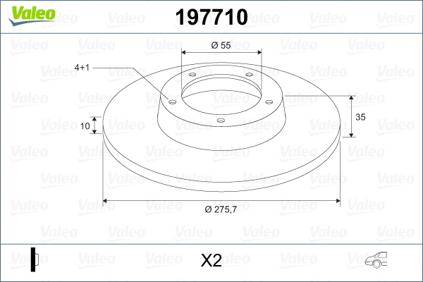VALEO 197710 Bromsskiva