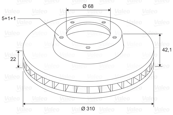 VALEO 197725 Discofreno