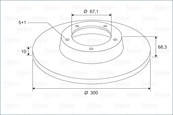 VALEO 297035 Bromsskiva