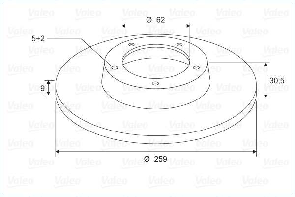VALEO 297110 Bromsskiva