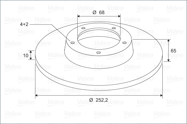 VALEO 297171 Bromsskiva