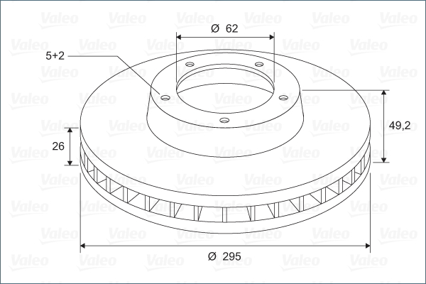 VALEO 297187 Bromsskiva