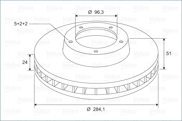 VALEO 297207 Bromsskiva
