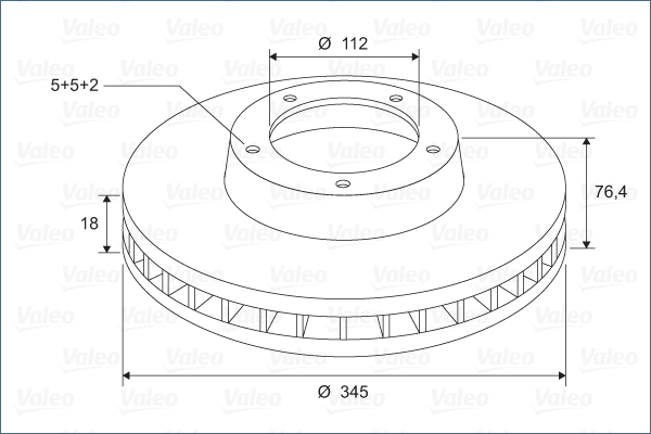 VALEO 297606 Bromsskiva