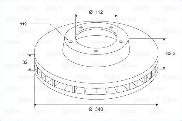 VALEO 297610 Bromsskiva